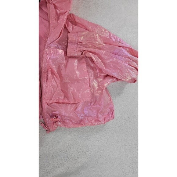 C'est Toi Pink Iridescent Windbreaker Jacket w/ Pockets Women's Small Y2K Sporty - Picture 9 of 12